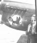 No 77 Squadron Association Morotai Island photo gallery - Arthur Proudfoot with Flying Donk.  (Matthew Proudfoot, grandson)